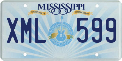 MS license plate XML599