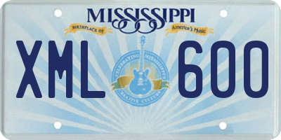 MS license plate XML600