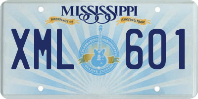 MS license plate XML601