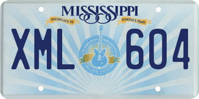 MS license plate XML604