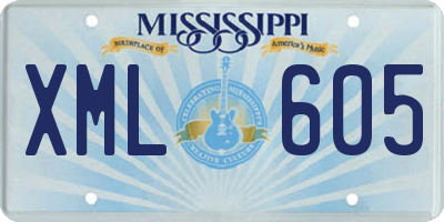 MS license plate XML605