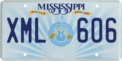 MS license plate XML606