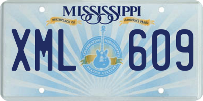 MS license plate XML609