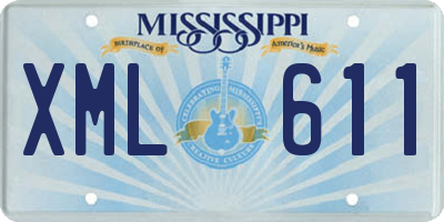 MS license plate XML611