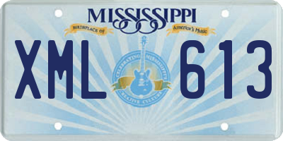 MS license plate XML613