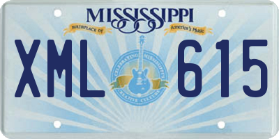 MS license plate XML615