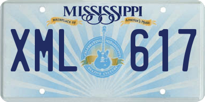 MS license plate XML617