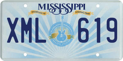 MS license plate XML619