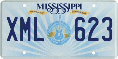 MS license plate XML623