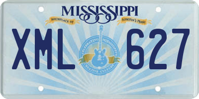 MS license plate XML627