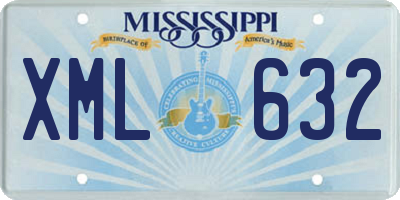 MS license plate XML632