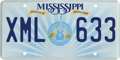MS license plate XML633
