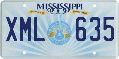 MS license plate XML635