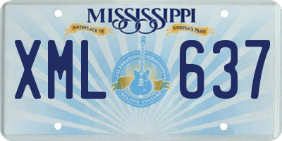 MS license plate XML637