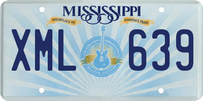 MS license plate XML639