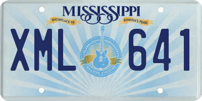 MS license plate XML641