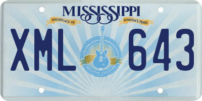 MS license plate XML643