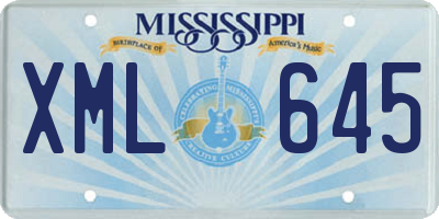 MS license plate XML645