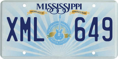 MS license plate XML649