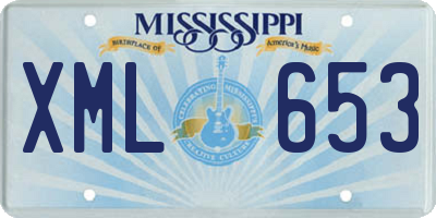 MS license plate XML653