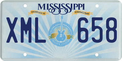 MS license plate XML658