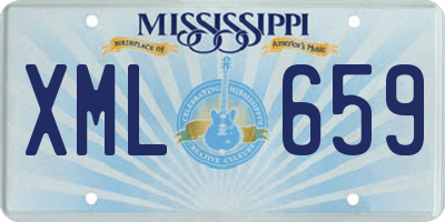 MS license plate XML659