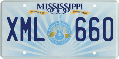MS license plate XML660