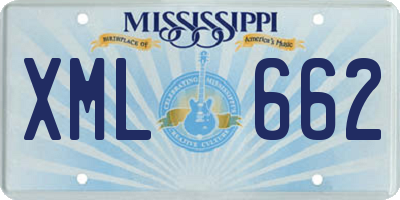 MS license plate XML662