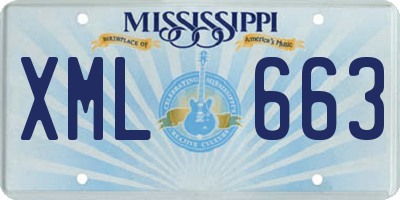 MS license plate XML663