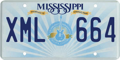 MS license plate XML664