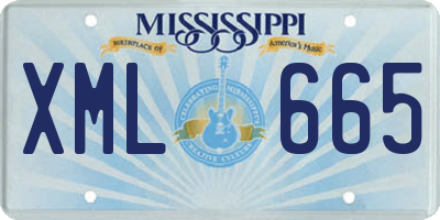 MS license plate XML665