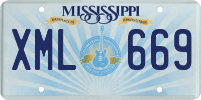 MS license plate XML669