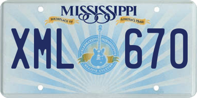 MS license plate XML670