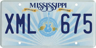 MS license plate XML675