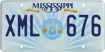 MS license plate XML676