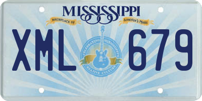 MS license plate XML679