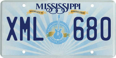 MS license plate XML680