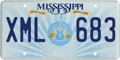 MS license plate XML683