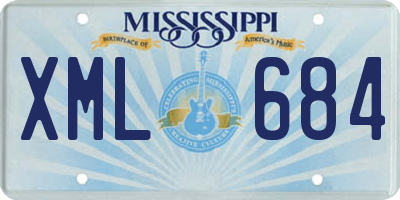 MS license plate XML684