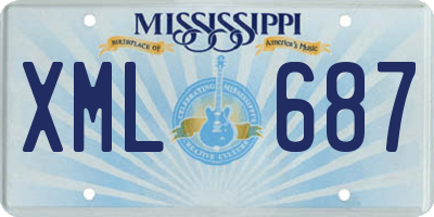MS license plate XML687