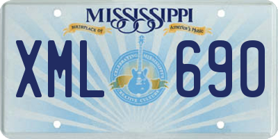 MS license plate XML690