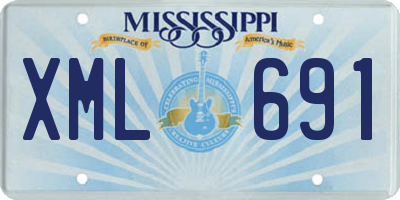 MS license plate XML691