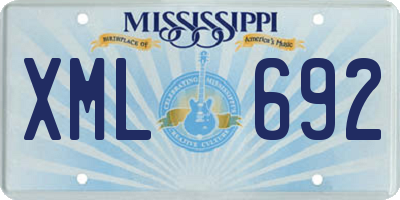 MS license plate XML692
