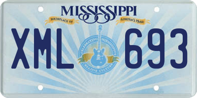 MS license plate XML693