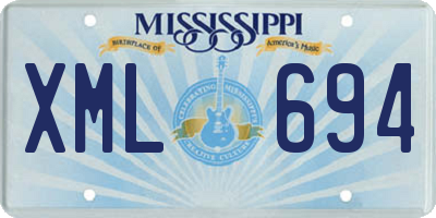 MS license plate XML694