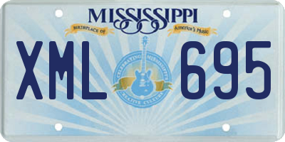 MS license plate XML695