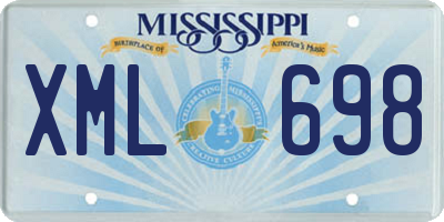 MS license plate XML698