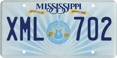 MS license plate XML702