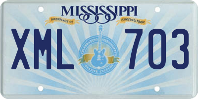 MS license plate XML703