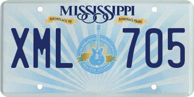 MS license plate XML705